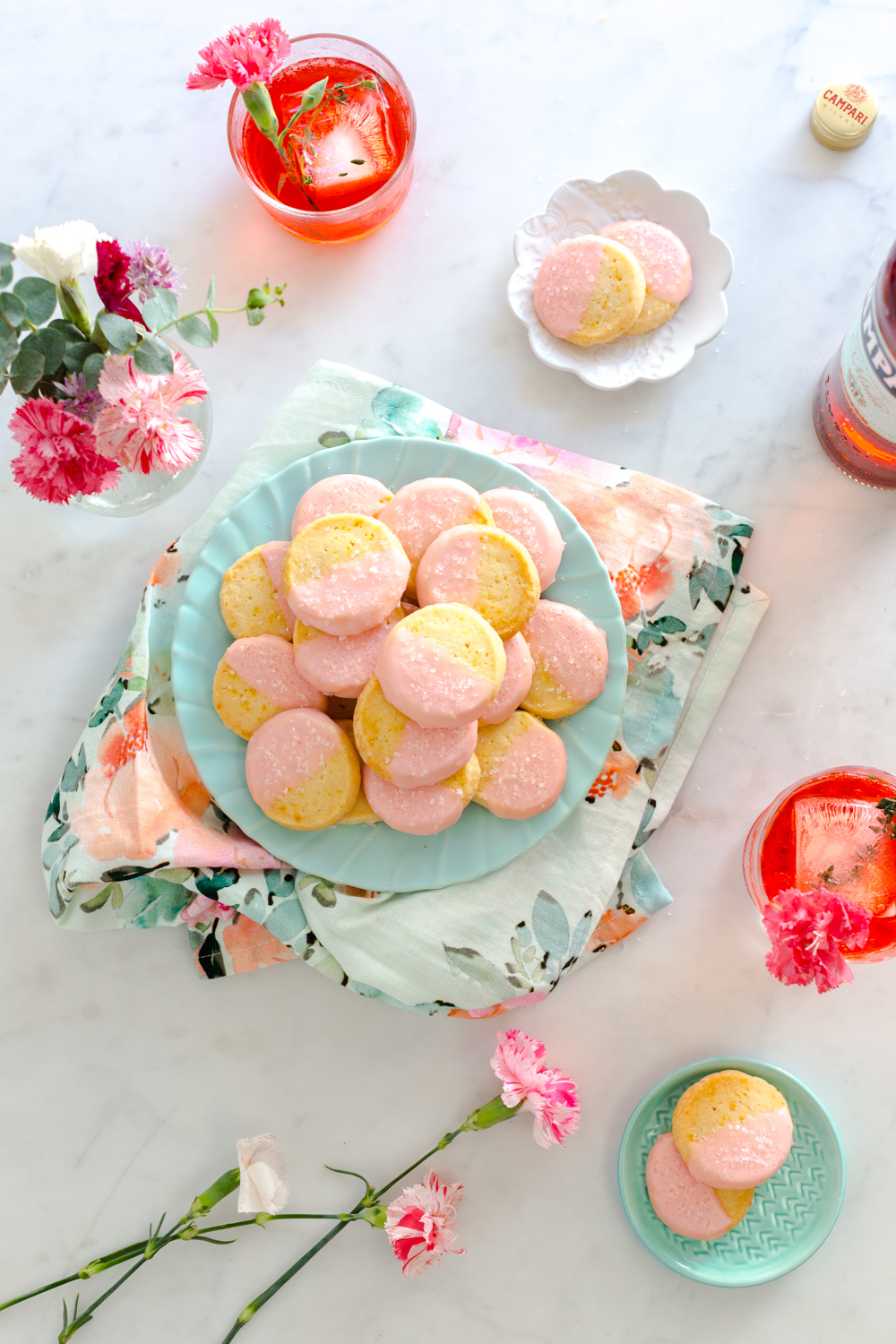 Glazed Campari Shortbread Cookies by Baking The Goods