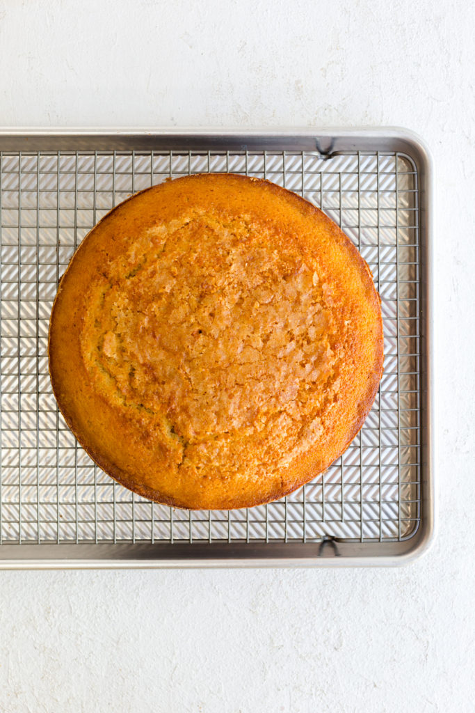 Orange Aperitivo Olive Oil Cake cooling down