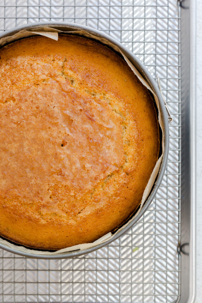 Orange Aperitivo Olive Oil Cake cooling