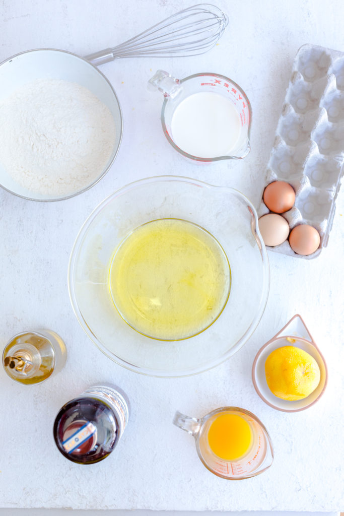 Prepping to make Orange Aperitivo Olive Oil Cake
