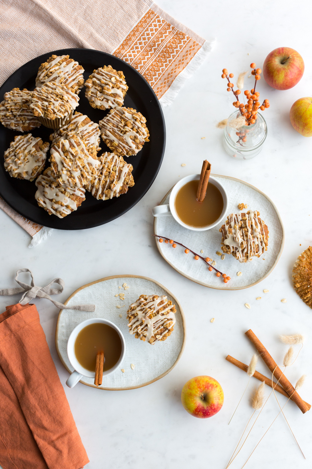 Apple Cider Oat Streusel Muffins for breakfast