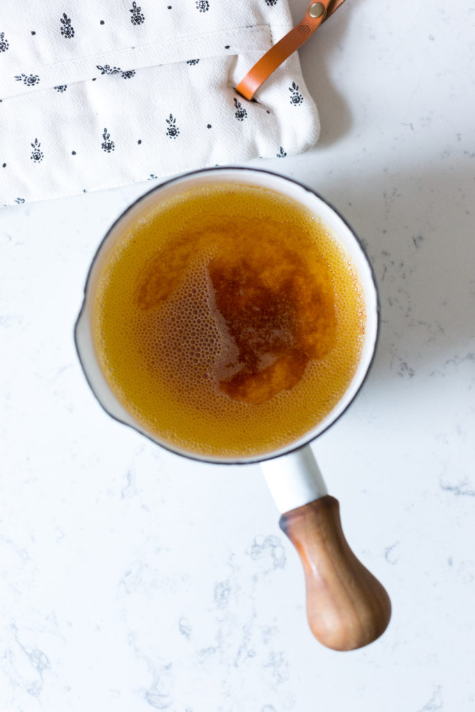 Browned butter for Apple Cider Muffins