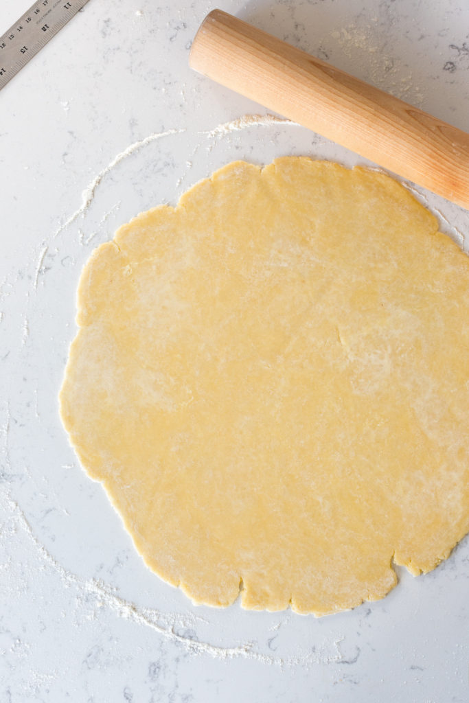 Rolled Gruyere pie dough
