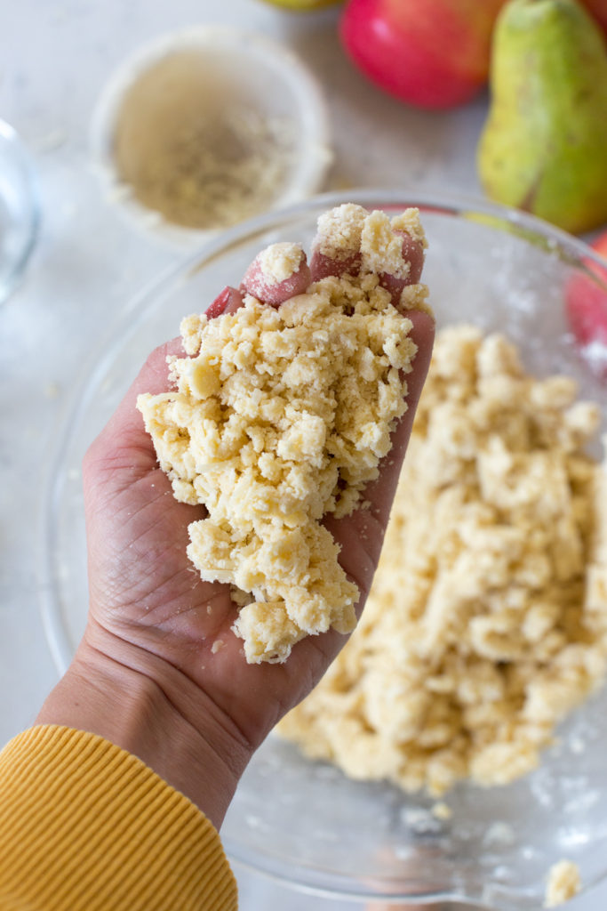 Crumbly Gruyere pie dough