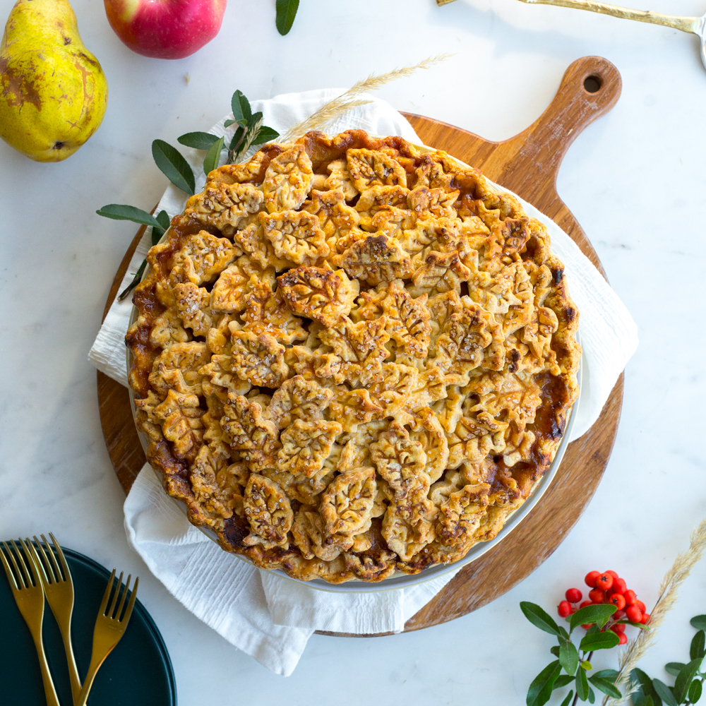 Apple Pear Gruyere Pie by Baking The Goods