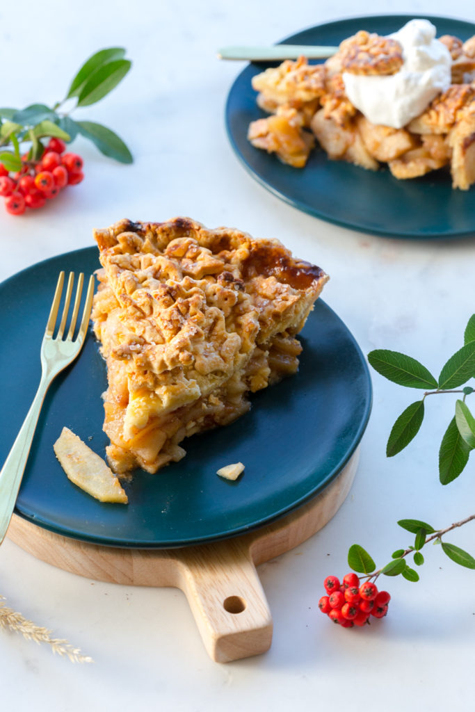 Slice of Apple Pear Gruyere Pie