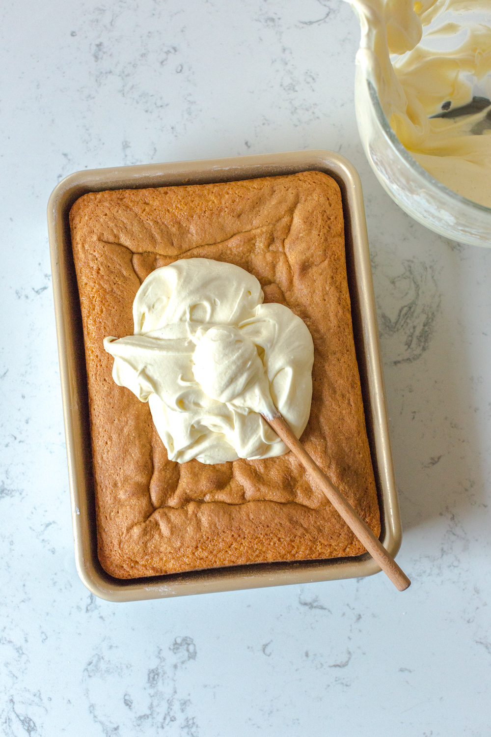 Frosting Eggnog Sheet Cake