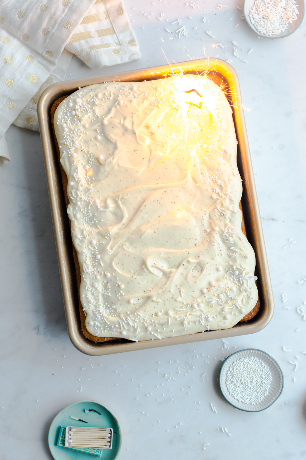 HBD JHC Eggnog Sheet Cake