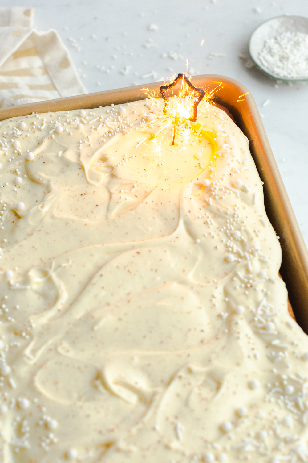 Eggnog Sheet Cake for Jesus H Christ