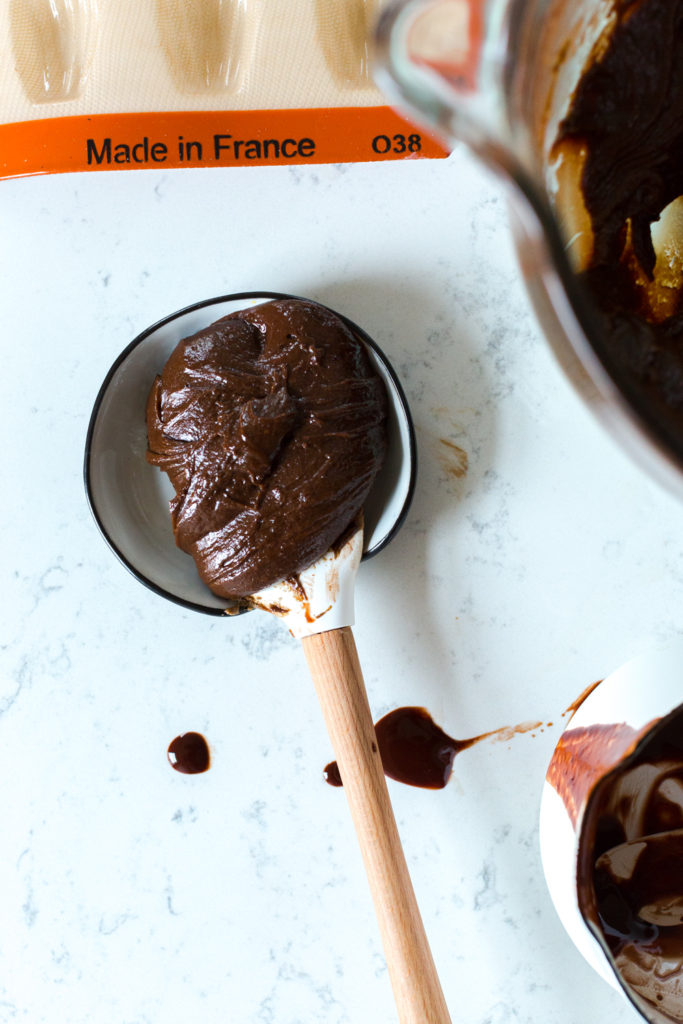 Chocolate Madeleine batter