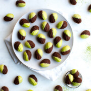 Mint Chocolate Matcha Mini Madeleines by Baking The Goods.