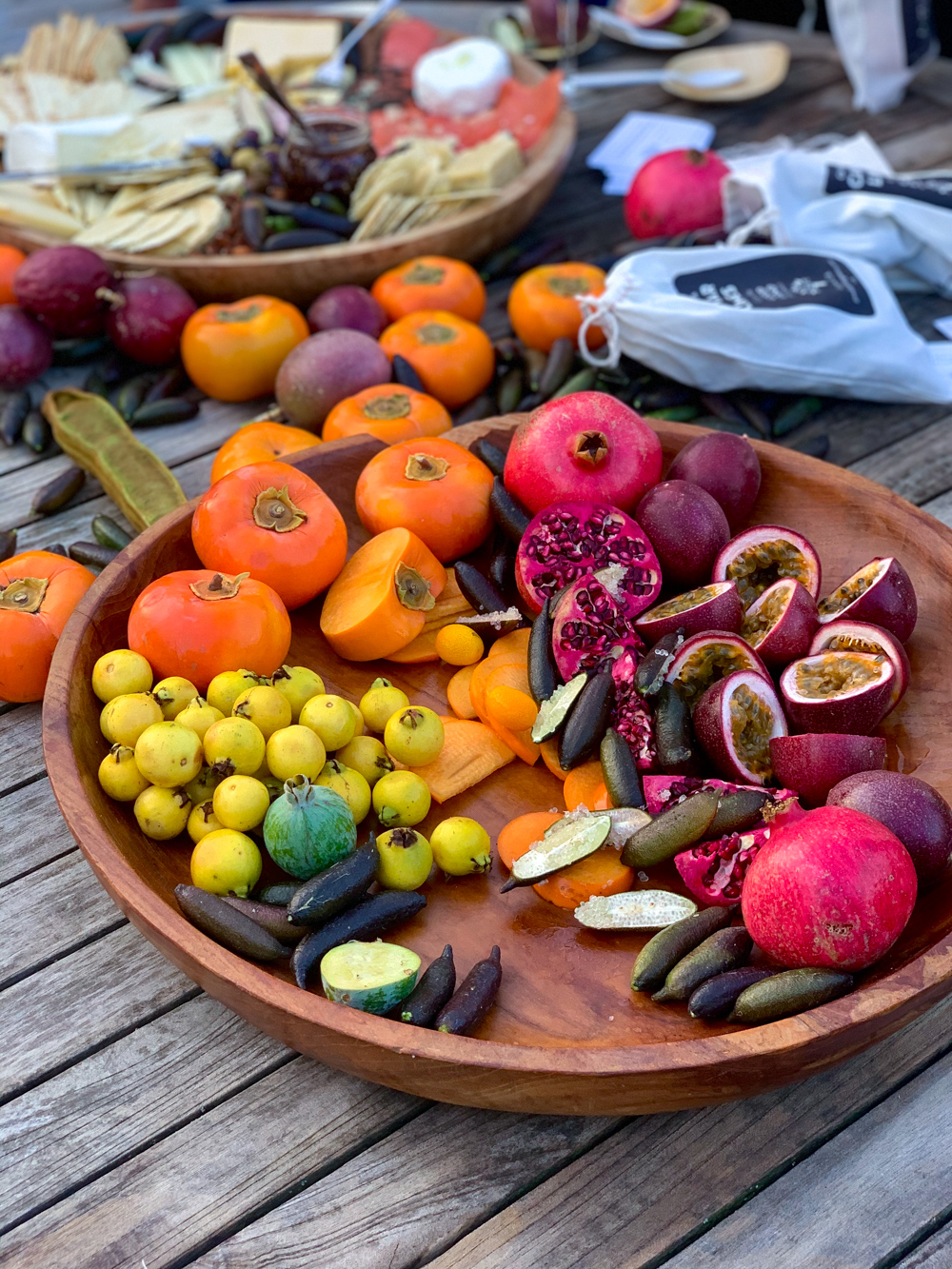 vibrant and exotic fruits grown at Goodland Organics in Goleta, CA