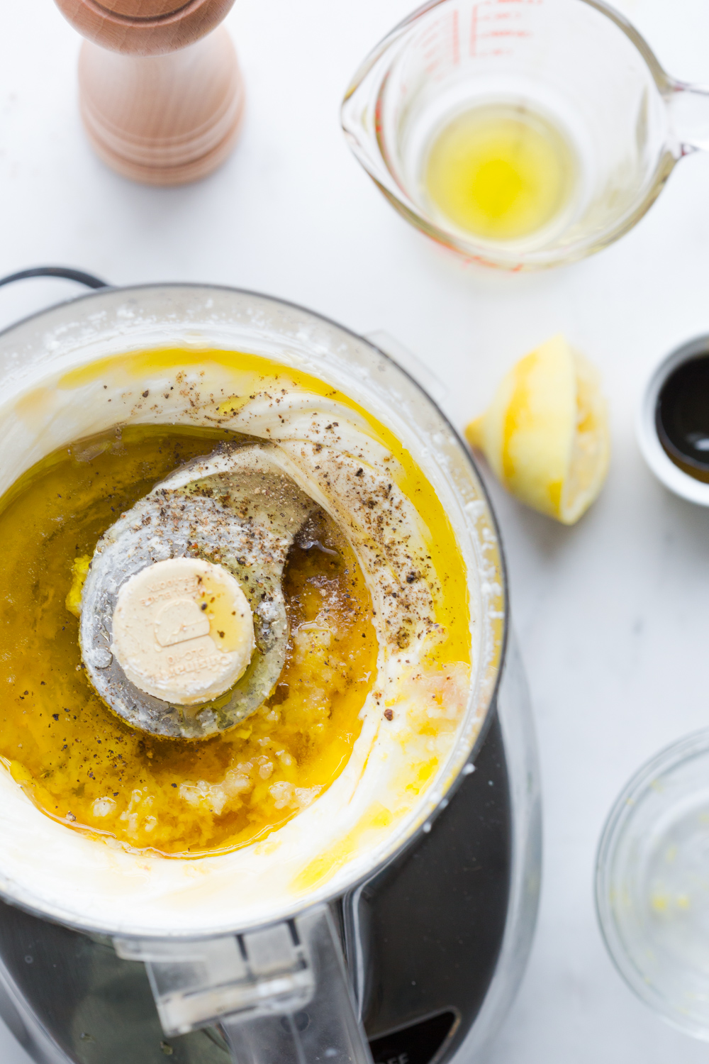 Whipping together Roasted Tomato Whipped Feta Dip