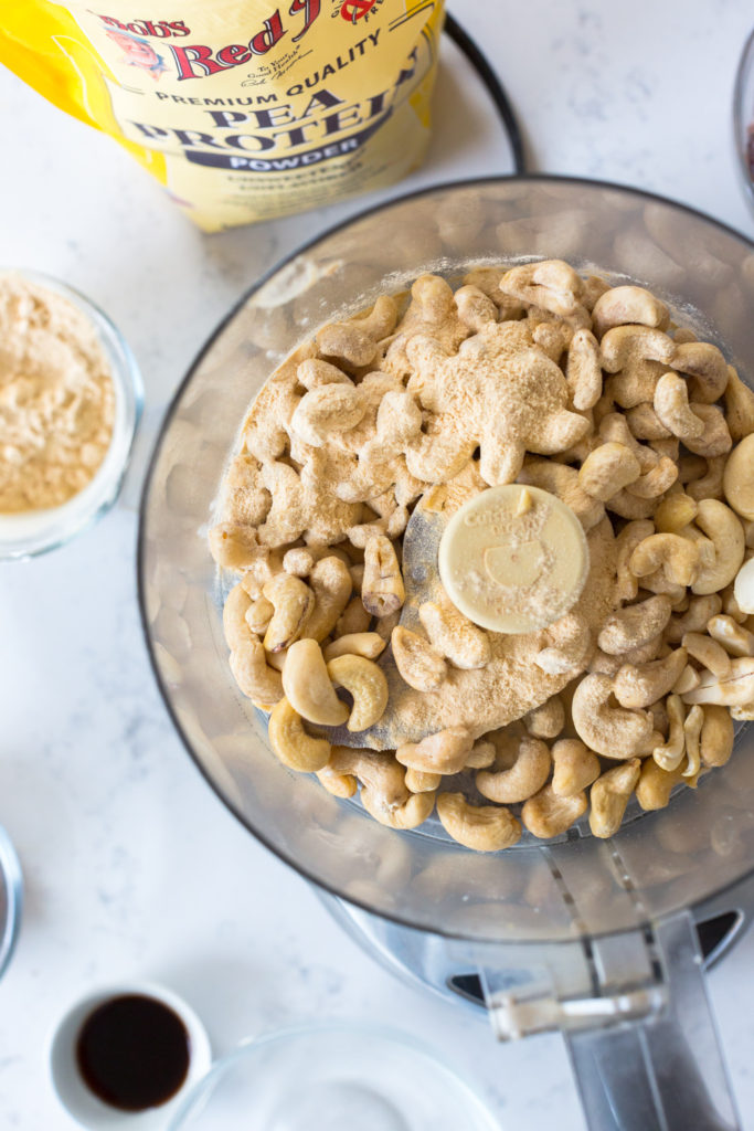 cashews with protein powder