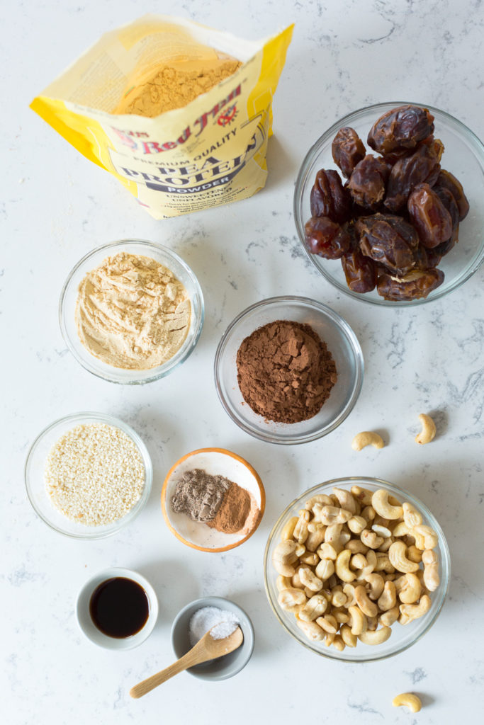 Ingredients for Cashew Date Energy Balls