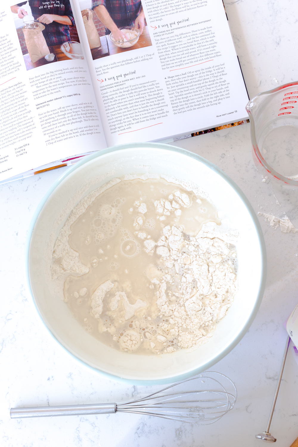 Best Basic White Bread mixing
