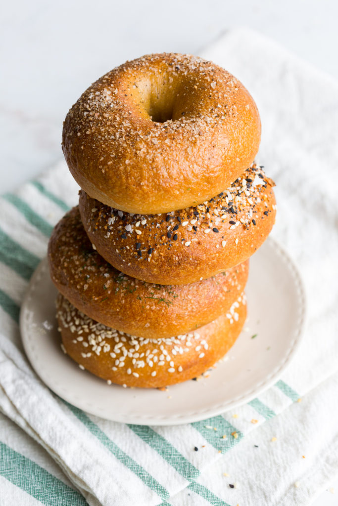 bagels stacked