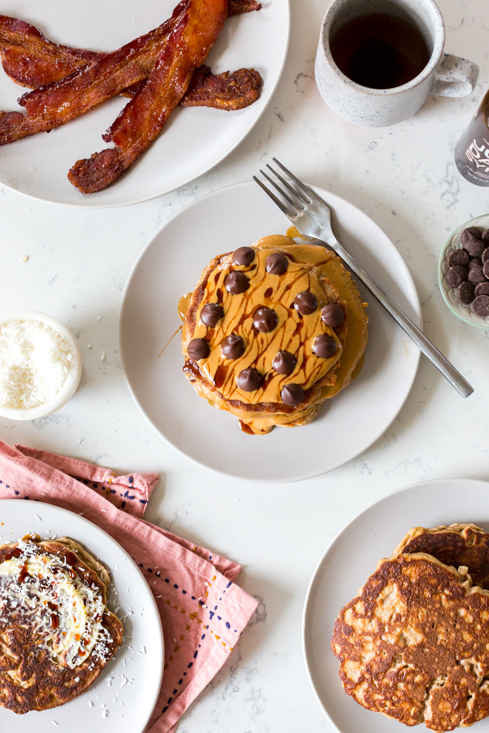 Gluten Free Almond Flour Banana Pancakes for breakfast