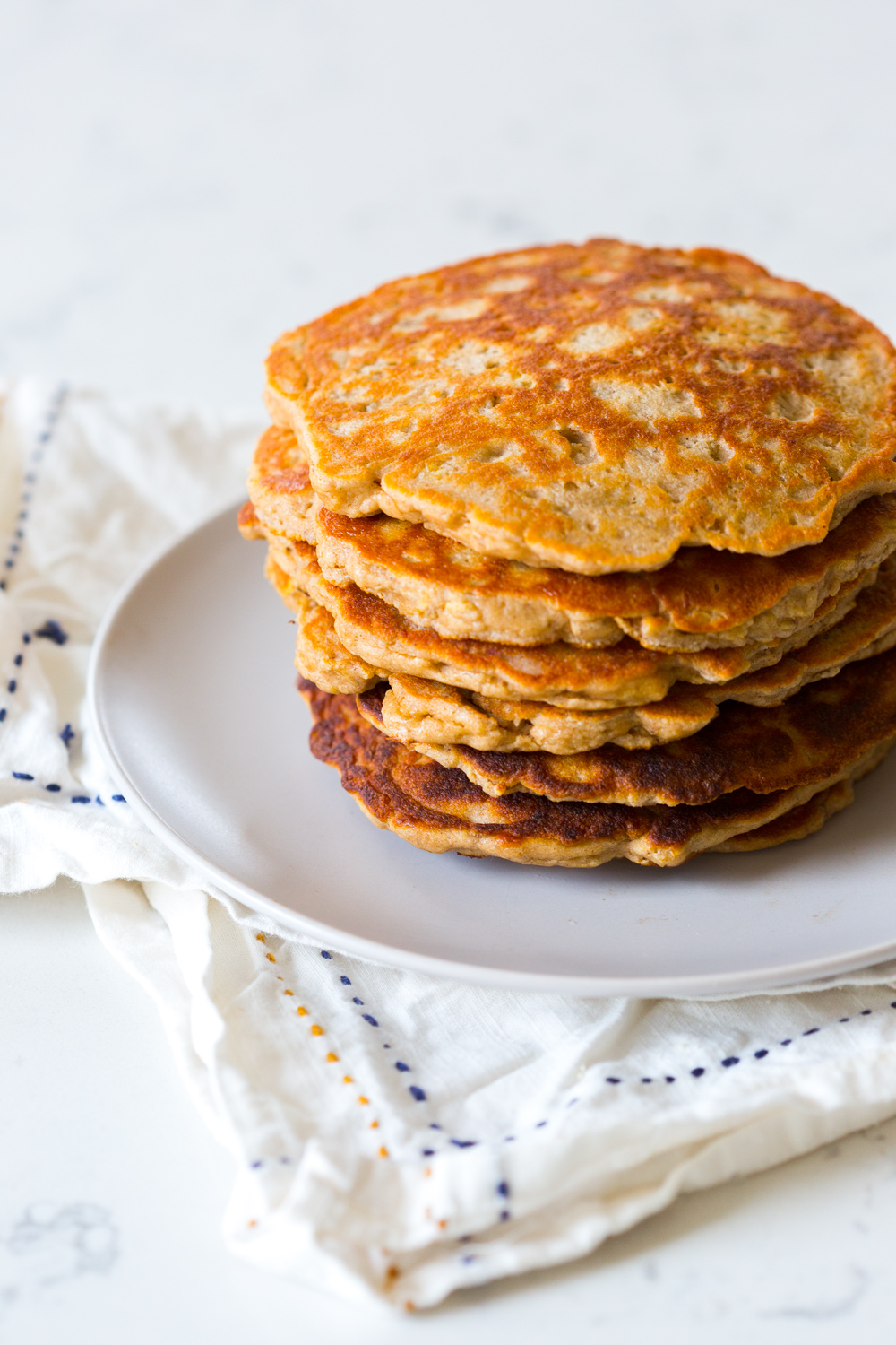 Gluten Free Almond Flour Banana Pancakes stack