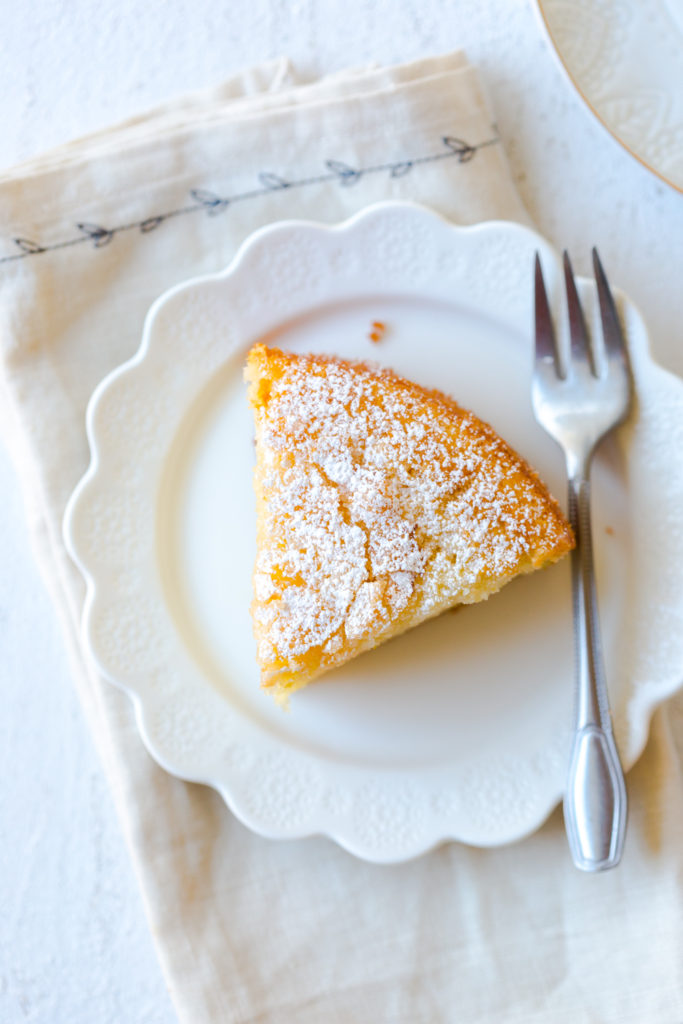 Single slice of Limoncello Olive Oil Cakes