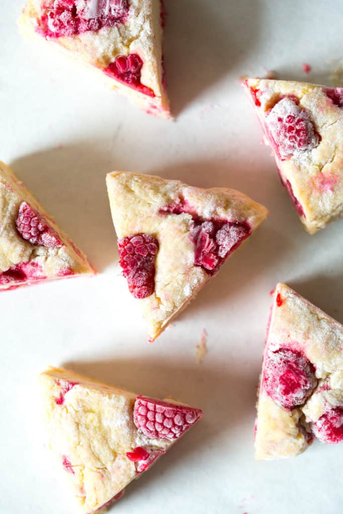 Raspberry Lemon Scones wedges