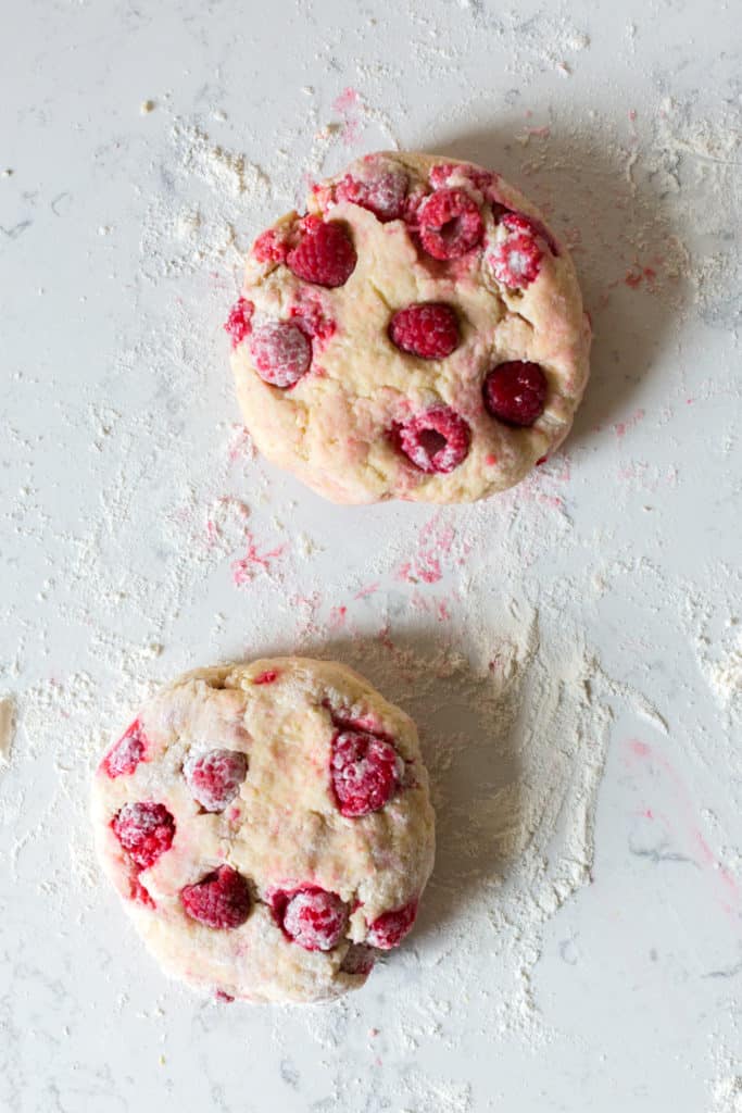 Scone dough disks