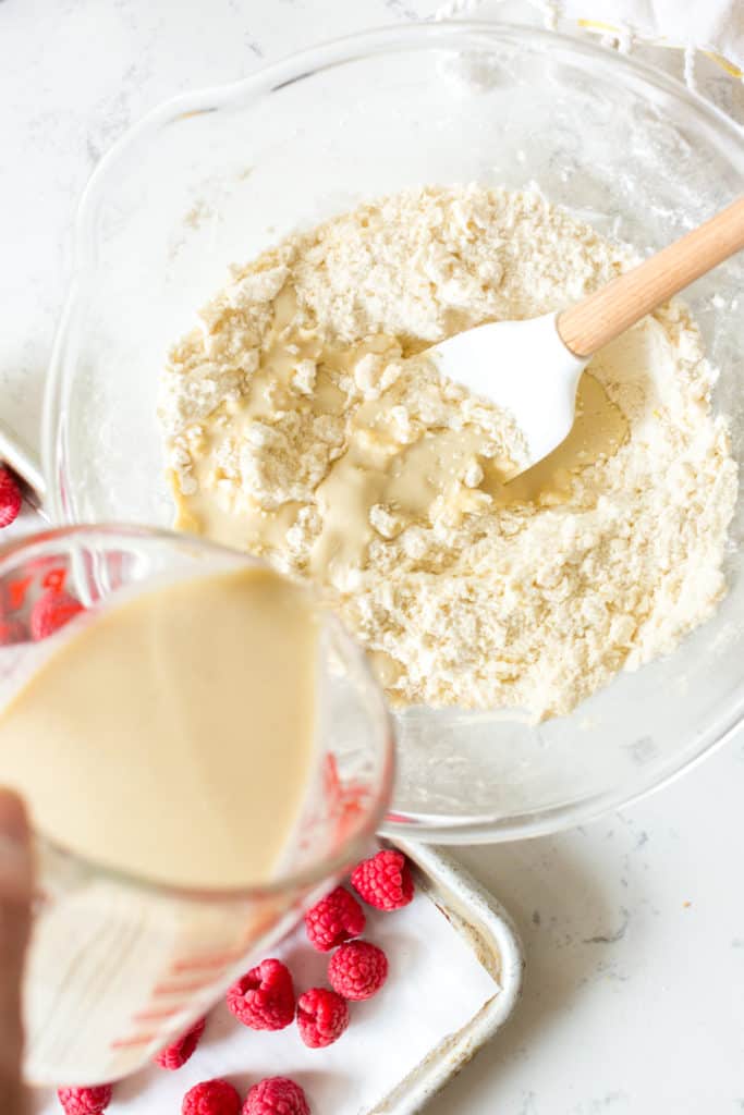 Mixing scone ingredients