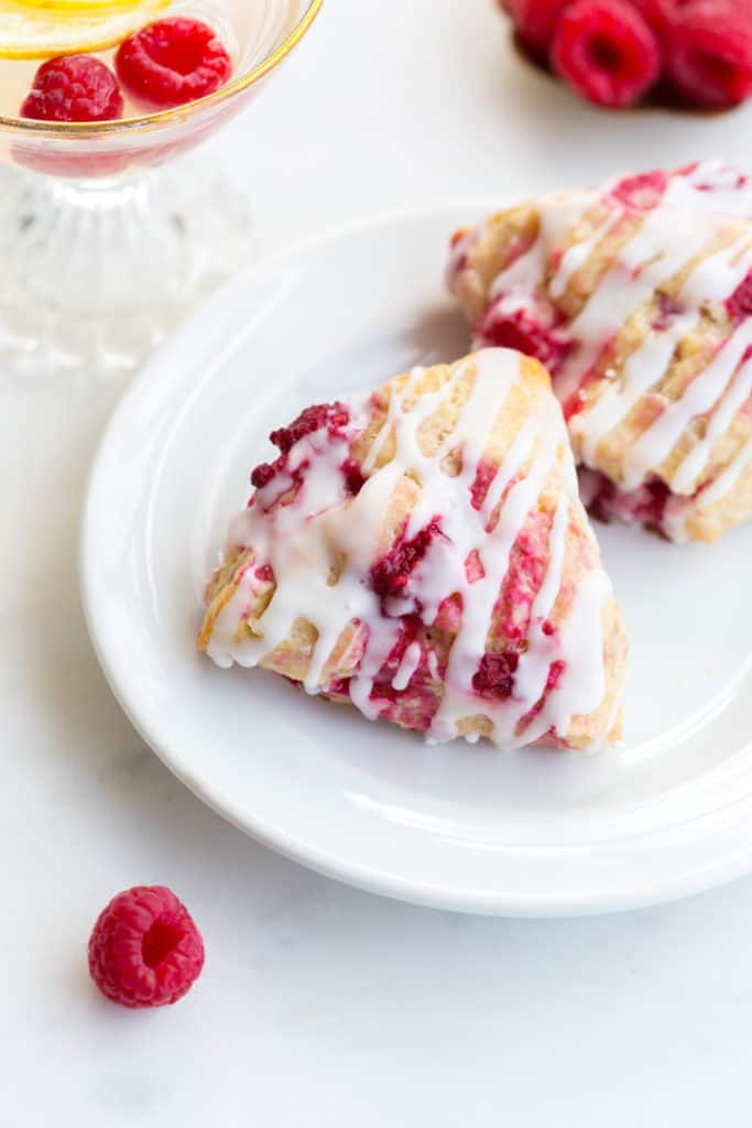 2 Raspberry Lemon Scones