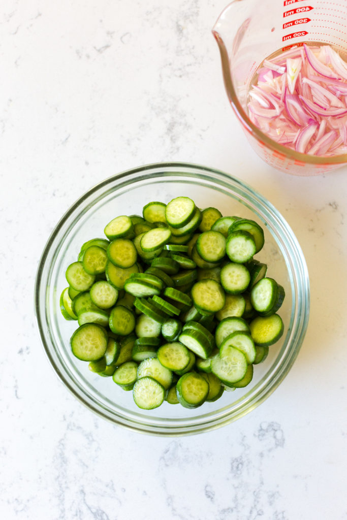 Pickled Cucumber Salad ingredients