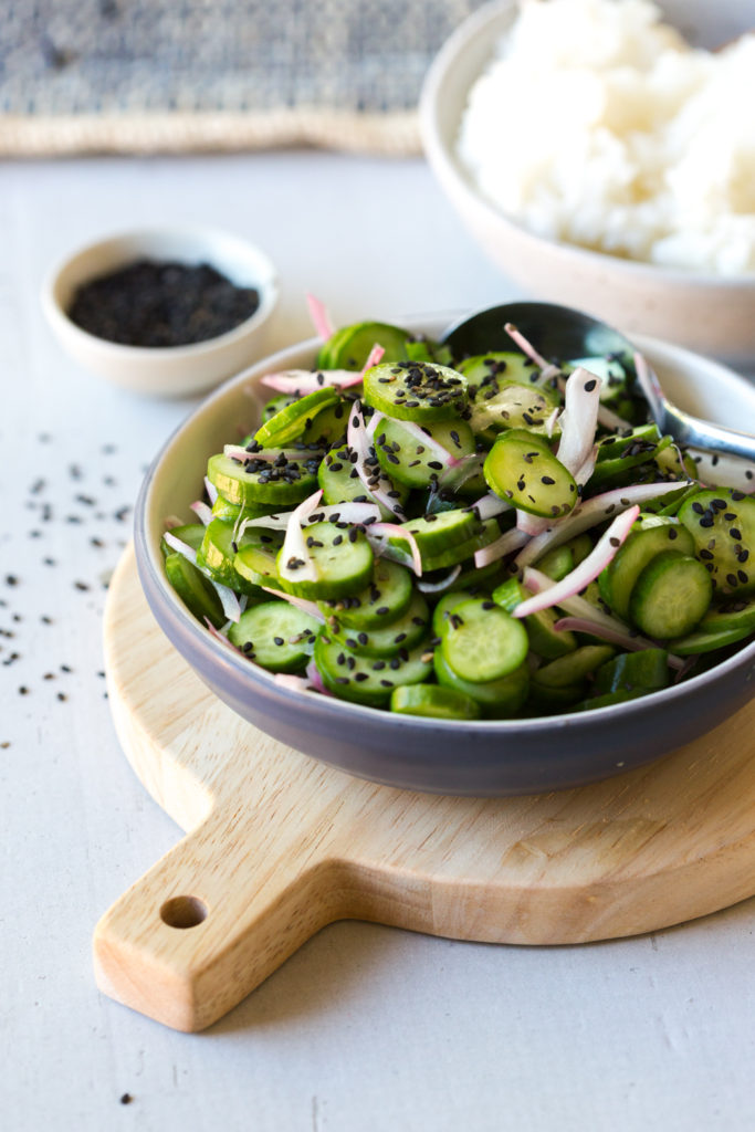 Easy Pickled Cucumber Salad bowl
