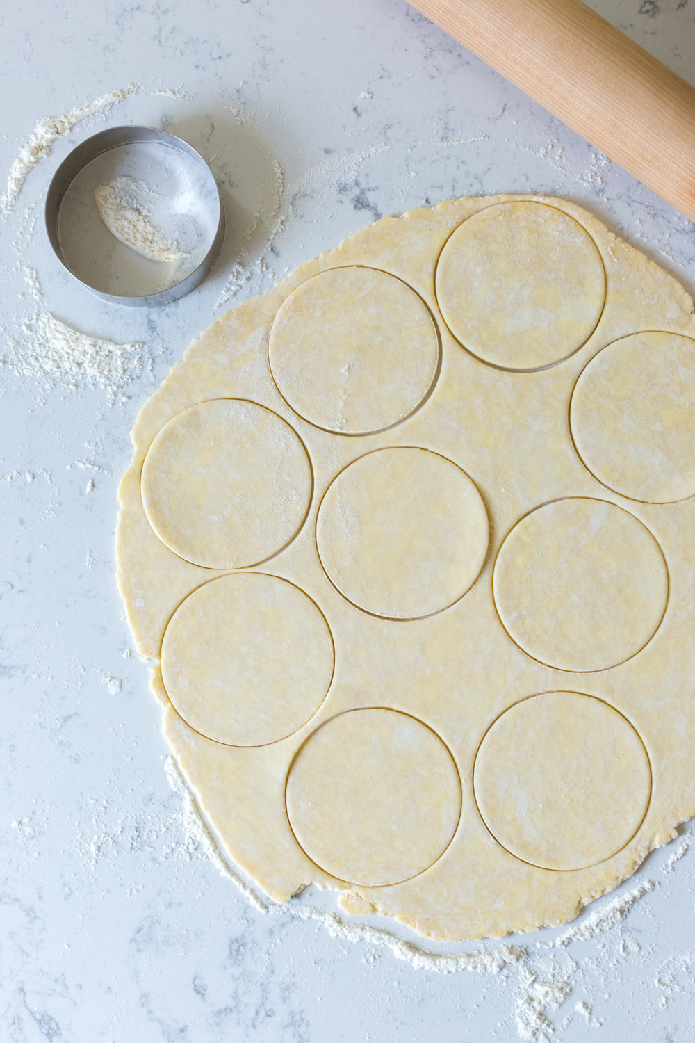 Cutting Cream Cheese Pie Dough