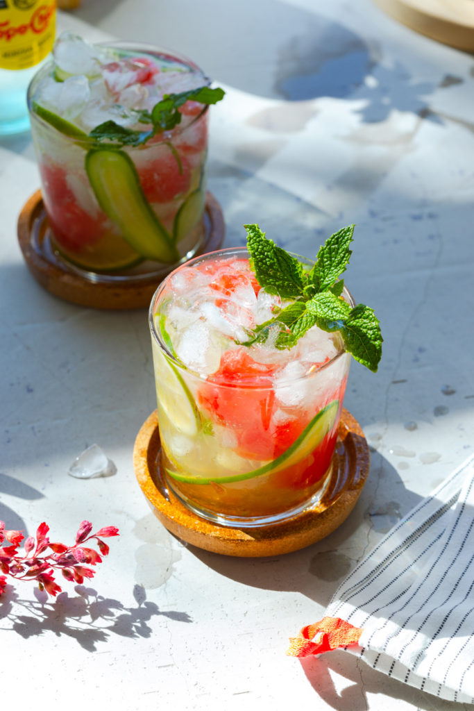Cucumber Melon Sangria Cooler drink