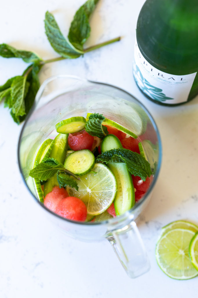 Cucumber Melon Sangria Cooler fruit