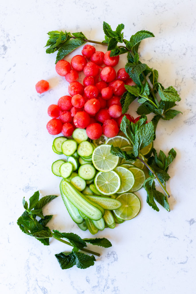Cucumber Melon Sangria Cooler fruit