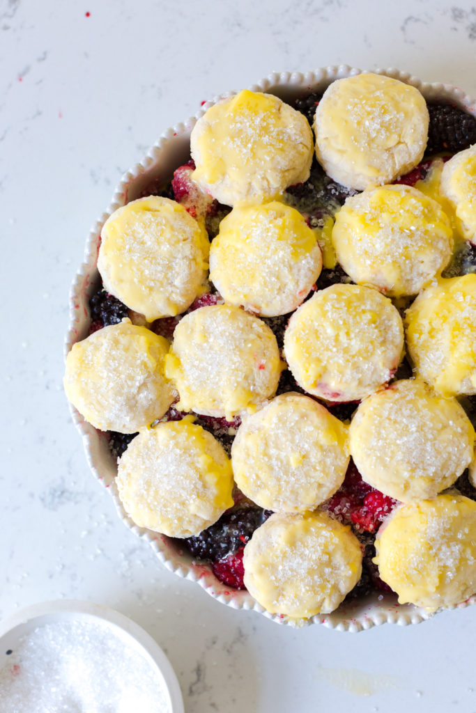 Pear Berry Cobbler biscuit topping