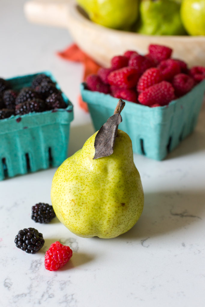 CA Grown Bartlett pears and berries