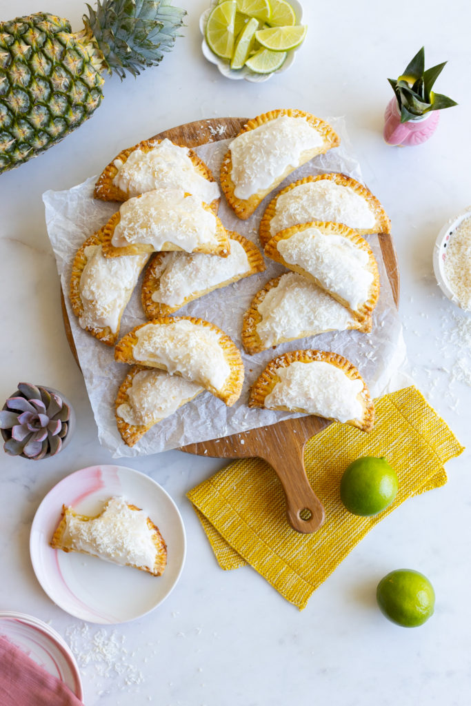 Plateful of Pineapple Lime Coconut Hand Pies