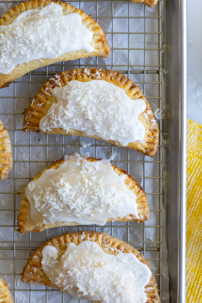 Glazed Pineapple Lime Coconut Hand Pies