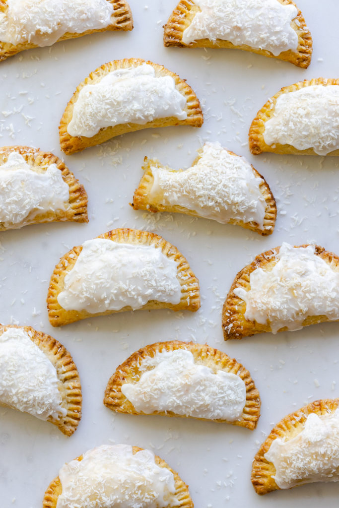 Happy little Pineapple Lime Coconut Hand Pie clouds