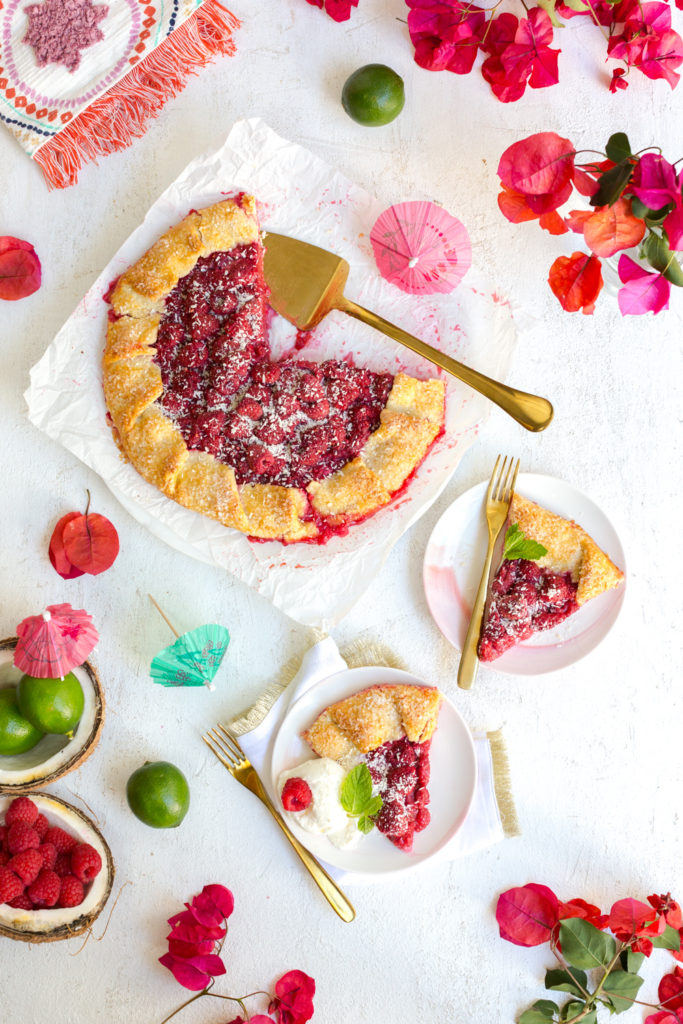 Raspberry Lime Coconut Galette
