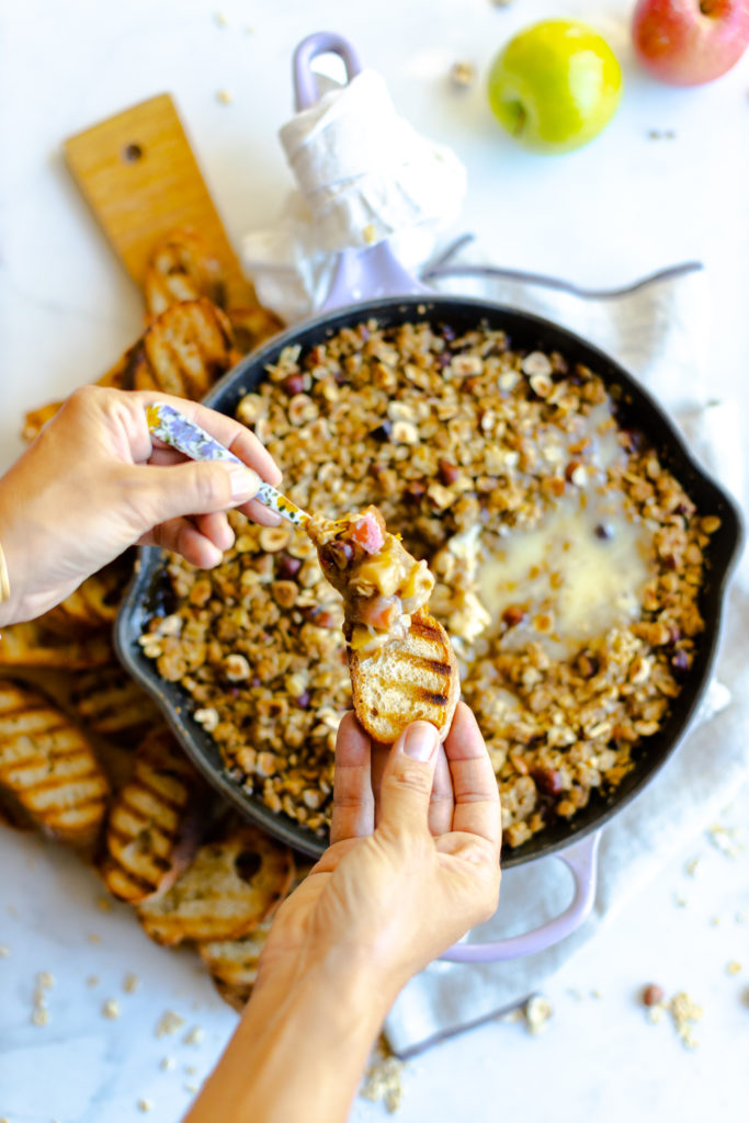 Baked Brie Apple Crisp scoop