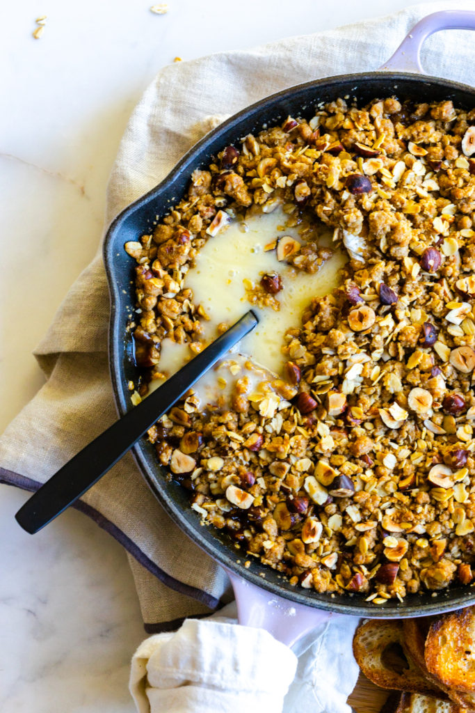 Baked Brie Apple Crisp brie burst
