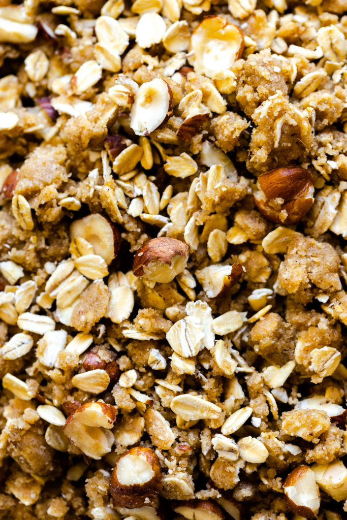Hazelnut Apple Crisp topping texture