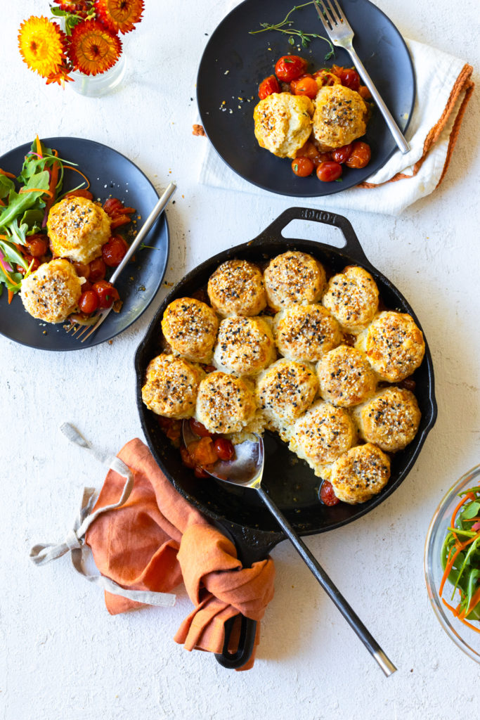 Rustic Cherry Tomato Cobbler