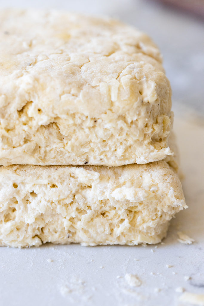 Cheddar Everything Biscuit dough shaping