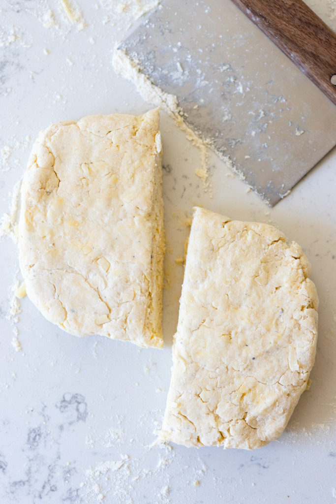 Cheddar Everything Biscuit dough shaping