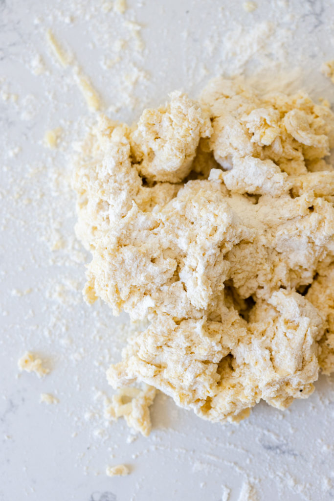 Cheddar Everything Biscuits dough