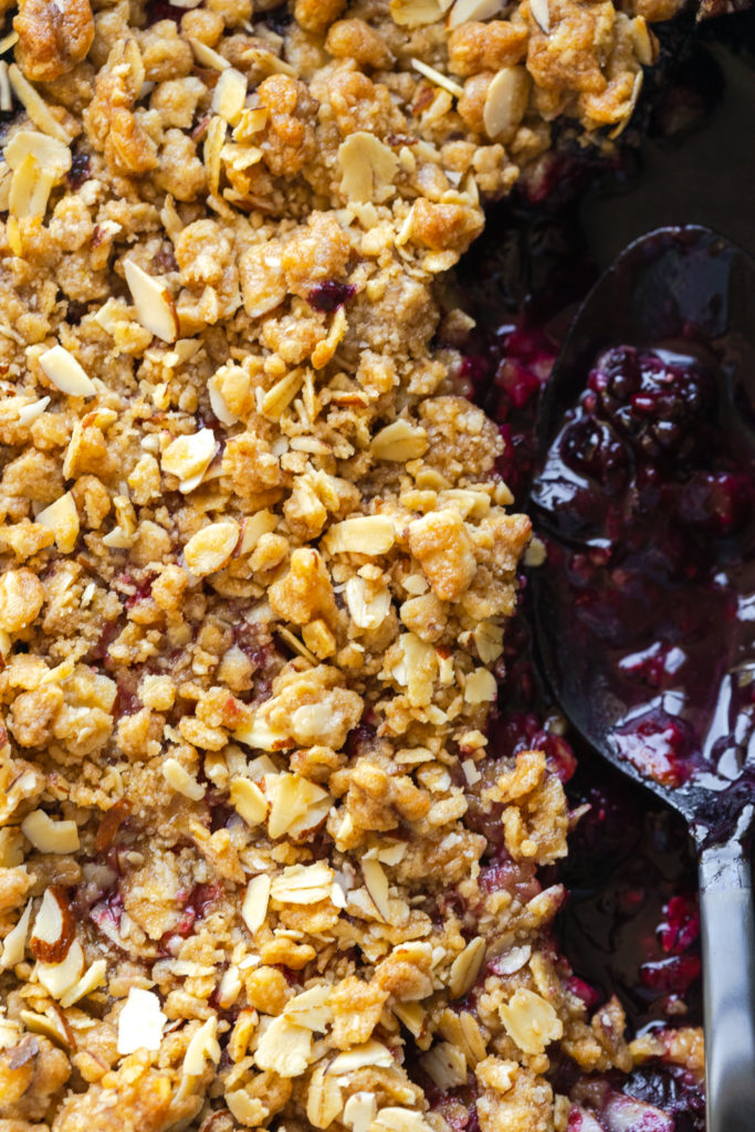 Mixed Berry Oat Almond Crisp fault line