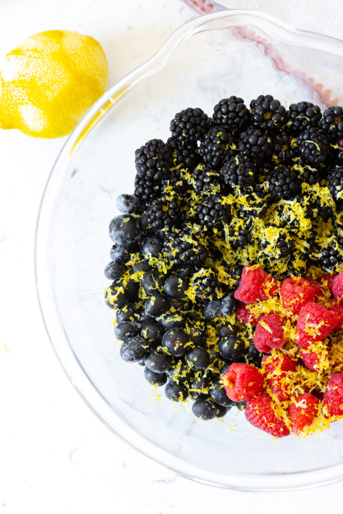 Mixed berry filling with lemon