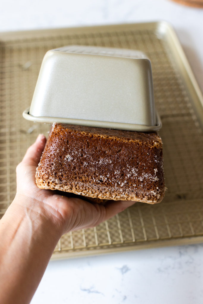 Inverting Pumpkin Spice Bread